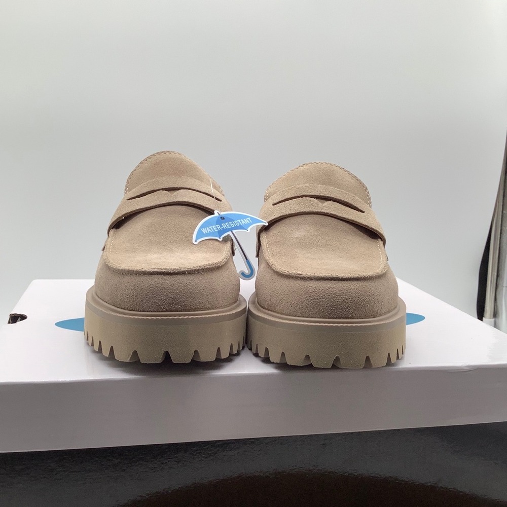 Aqua College Fever Sand Suede Water Resistant Platform Penny Loafer Mules‎ 8M